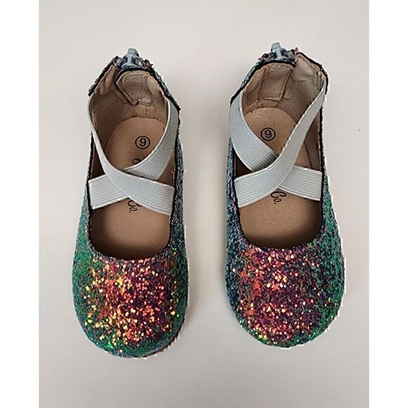A Bear Co. RTS OG Magical Shimmer Teal/Pink Ballerinas Girls Size 6 - Picture 1 of 4
